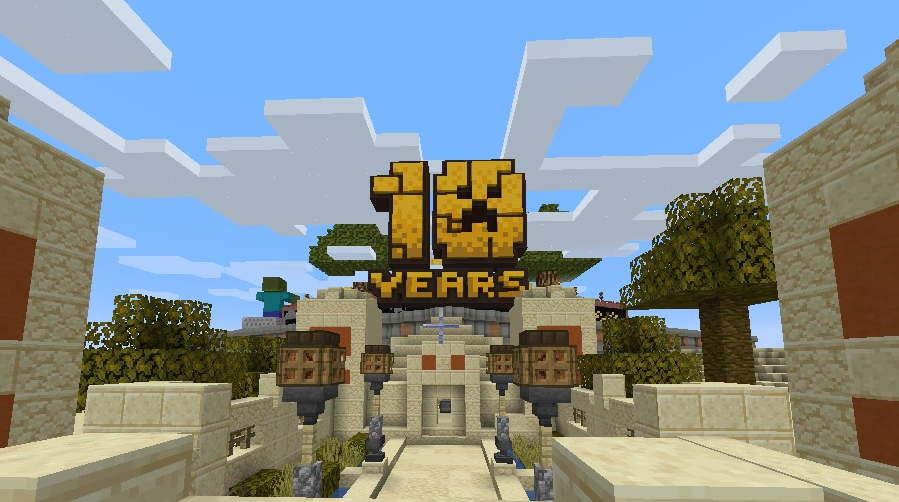 Minecraft 10 year anniversary map screenshot
