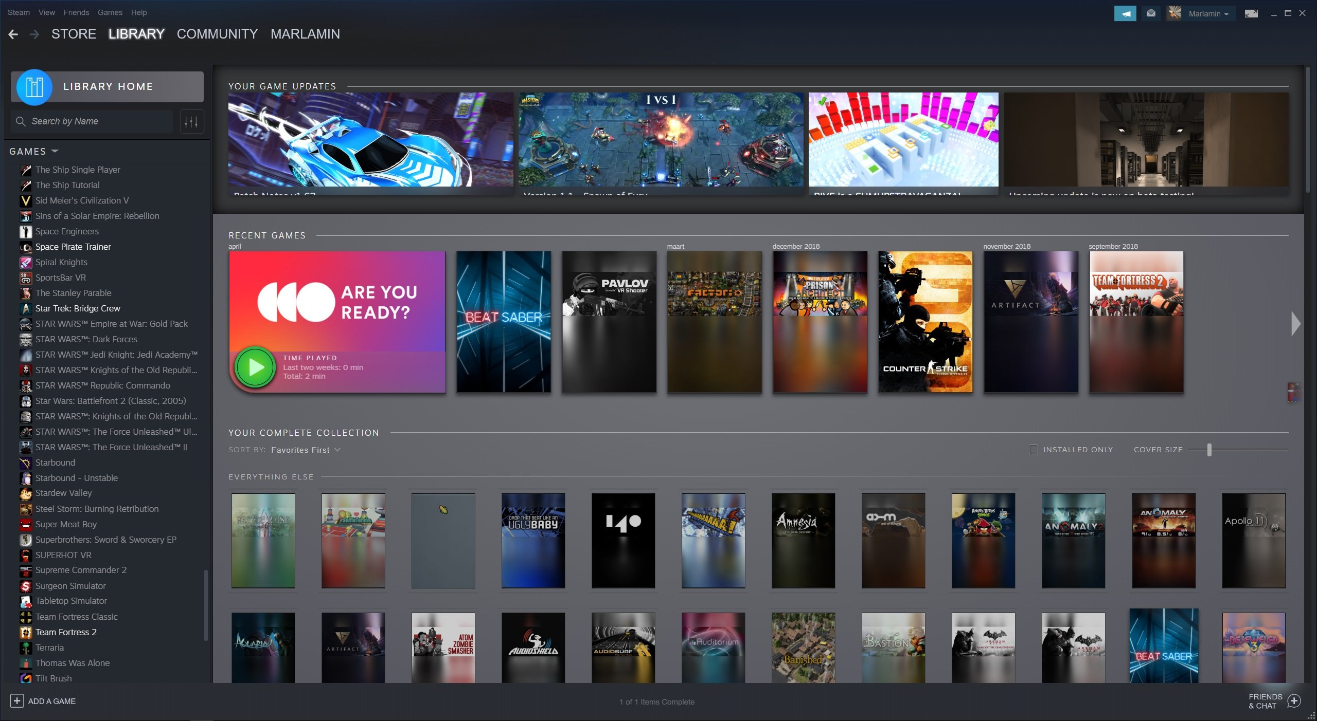Steam Library UI Leak image 1